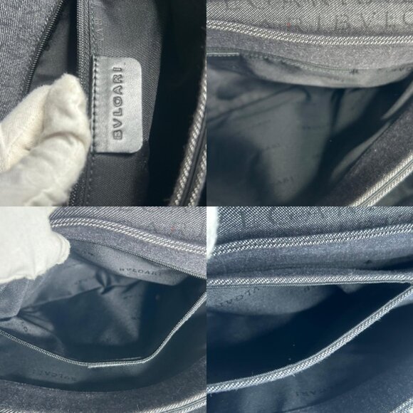 💎✨Beautiful✨💎Authentic BVLGARI Logo Mania Canvas Leather Tote Bag - Picture 9 of 15